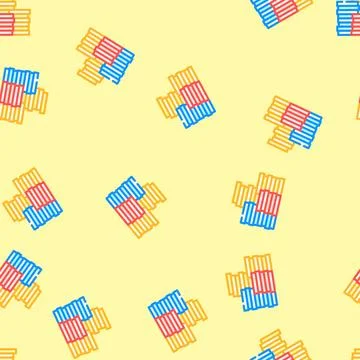 Stack cash bank coin vector seamless pattern Stock Illustration