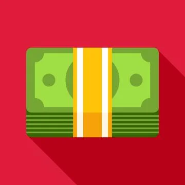Stack of cash banknotes symbolizing money and wealth Stock Illustration