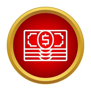 Stack of cash dollar bills icon concept Stock Illustration