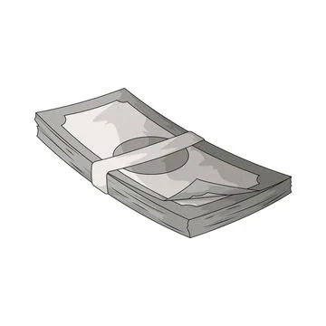 Stack of cash illustration 库存插图