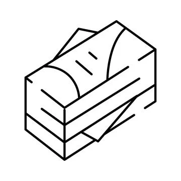Stack of cash money bills line art icon Illustrazione stock