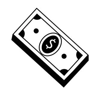 A stack of cash money or dollar bills outline icon. linear style sign, for mo Stock Illustration