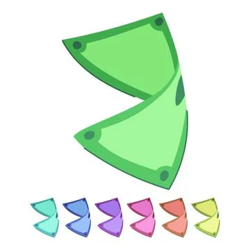Stack cash vector cartoon graphic Stock Illustration