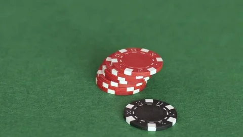Stack of casino chips Stock Footage 70211161
