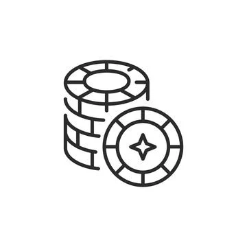 Stack of Casino Chips Icon Stock Illustration