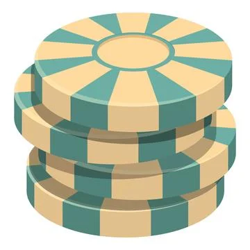 Stack of casino chips illustrating gambling addiction concept Illustration