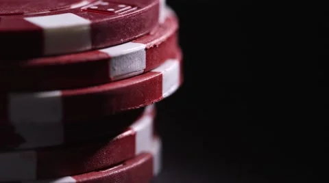 Stack of casino tokens / chips Stock Footage 54119507