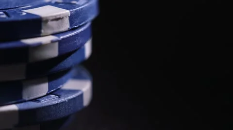 Stack of casino tokens / chips Stock Footage 54119582