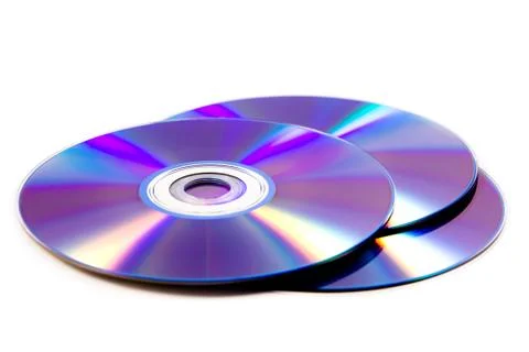 Stack of cd roms. CD &amp; DVD disk on white background Stock Photos
