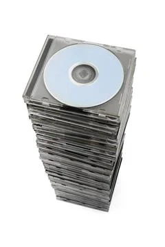 Stack of cd Stack of cd, isolated on white background Copyright: xZoonar.c... Stock Photos