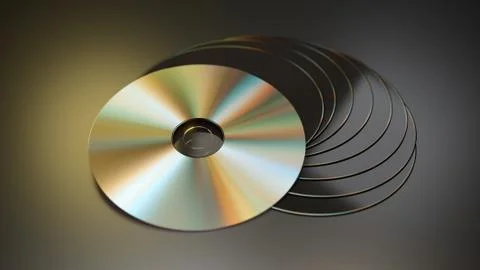 Stack of CD/DVD disks Stock Illustration