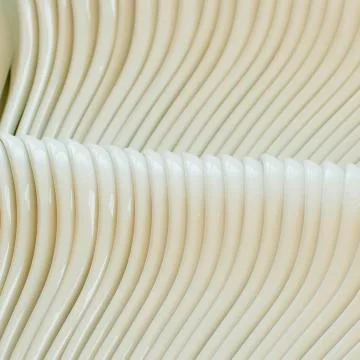 Stack ceramic spoon for soup background Stock Photos