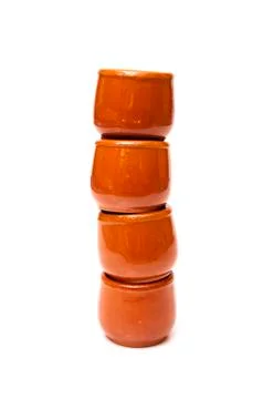 Stack of ceramic vessels Stock Photos