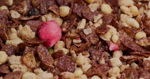 Stack of the cereal in rotation Video stock 146629269