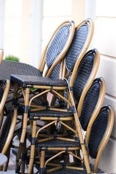 A stack of chairs Stock Photos