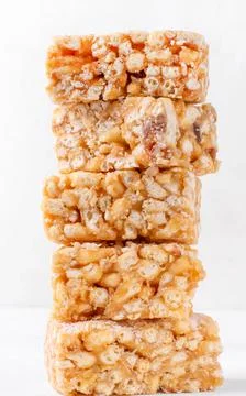 Stack of Chak Chak cube pieces Stock Photos