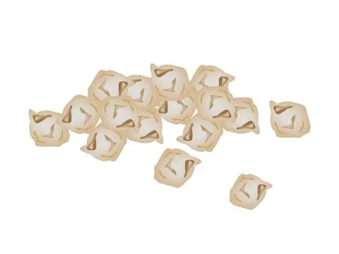 A Stack of Chick Pea on White Background Stock Illustration