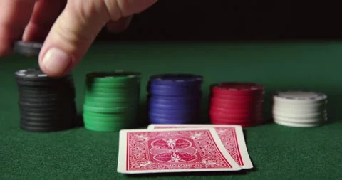 Stack Of Chips And Two Kings Stock Footage 243194621