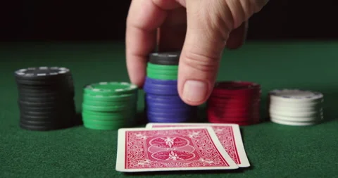 Stack Of Chips And Two Kings Stock Footage 243197041