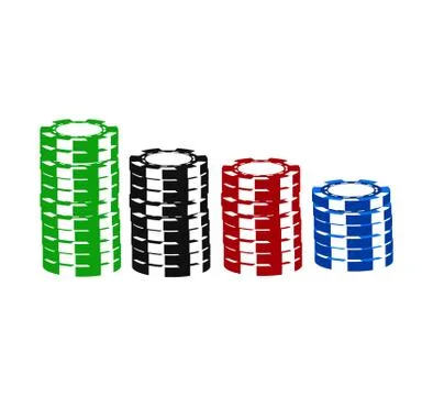 Stack of chips on white Stock Illustration