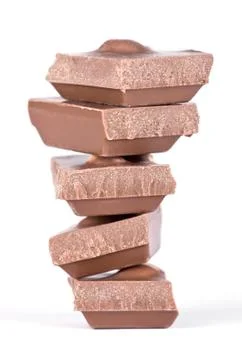 Stack of chocolate bars Stock Photos