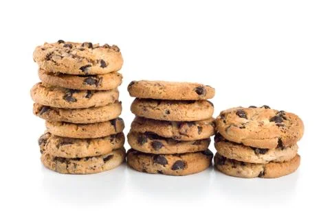 Stack of chocolate chip cookies Stock Photos