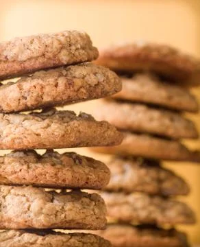 Stack of chocolate chip cookies Stock Photos