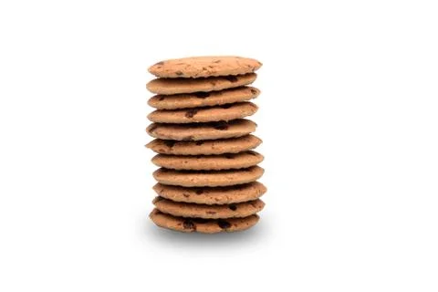 Stack of Chocolate chip cookies Stock Photos