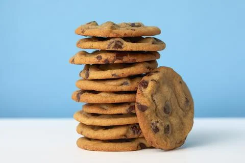 Stack of Chocolate Chip Cookies 写真素材