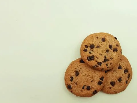 Stack of chocolate chip cookies Stock Photos
