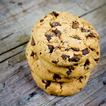 Stack of chocolate cookies Stock Photos