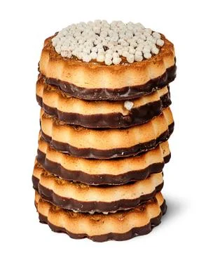 Stack chocolate cookies Stock Photos