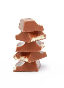 Stack of chocolate 库存照片