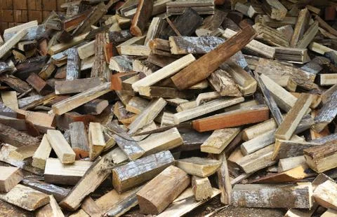 Stack of chopped firewood Stock Photos