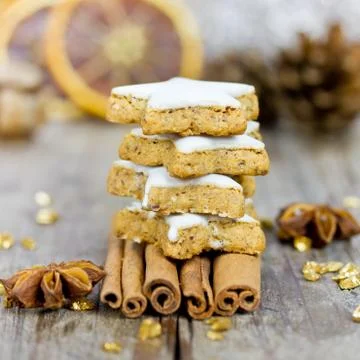 Stack of christmas cookies Stock Photos