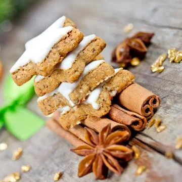 Stack of christmas cookies Stock Photos