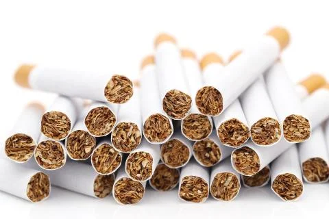 Stack of cigarettes Foto stock