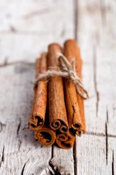 Stack of cinnamon sticks Stock Photos