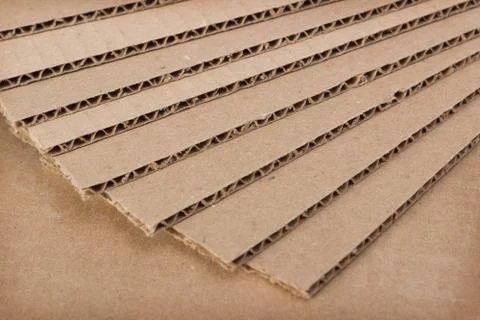 Stack of clean new blades of cardboard Foto stock