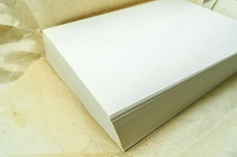 A stack of clean old-style stationery paper. Format A4 paper for documents Stock Photos