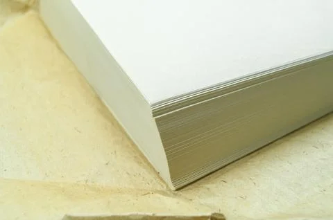 A stack of clean old-style stationery paper. Format A4 paper for documents Stock Photos