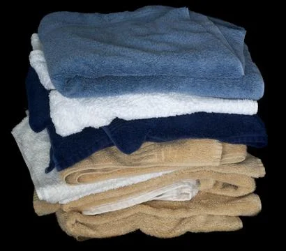 Stack of clean towels Stock Photos