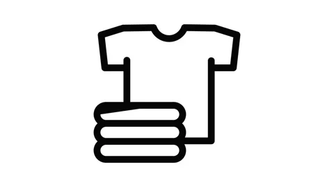 Stack of clean tshirt icon animation Stock Footage 152639659