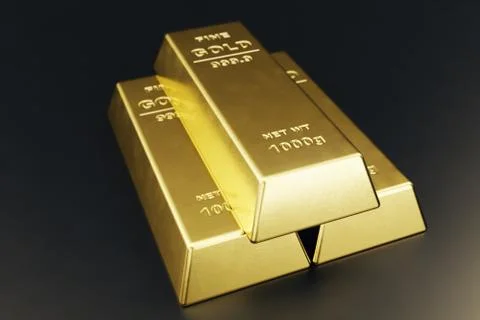 Stack close-up Gold Bars, weight of Gold Bars 1000 grams Concept of wealth and 스톡 일러스트