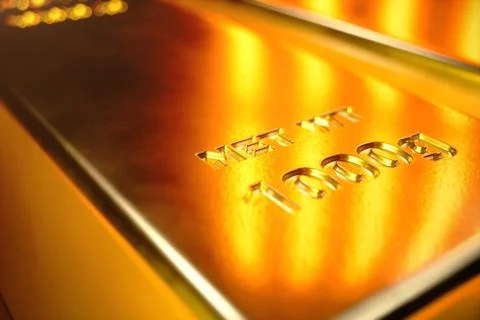 Stack Close-up Gold Bars, weight of Gold Bars 1000 grams Concept of wealth and 스톡 일러스트