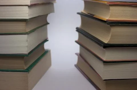 Stack of closed books Stock Photos