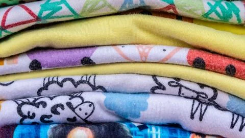 Stack of clothes as background Stock Photos