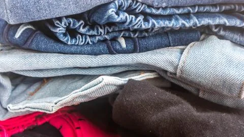 Stack of clothes as background Stock Photos