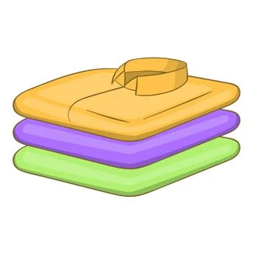 Stack of clothes icon, cartoon style Stock Illustration