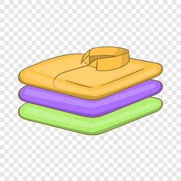 Stack of clothes icon, cartoon style Stock Illustration